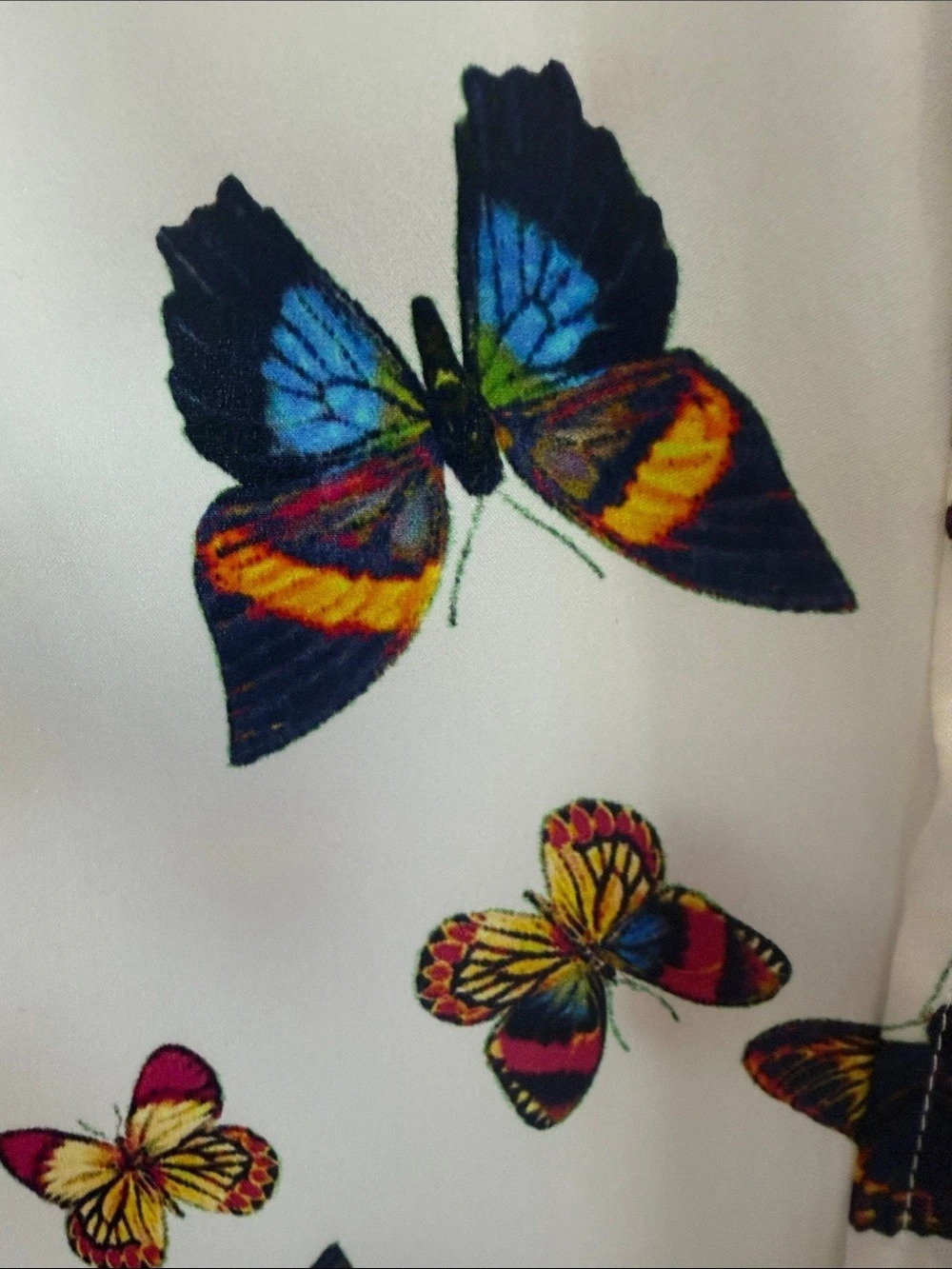L'AGENCE Dani Silk Blouse Butterfly Print XS - Picture 5 of 7